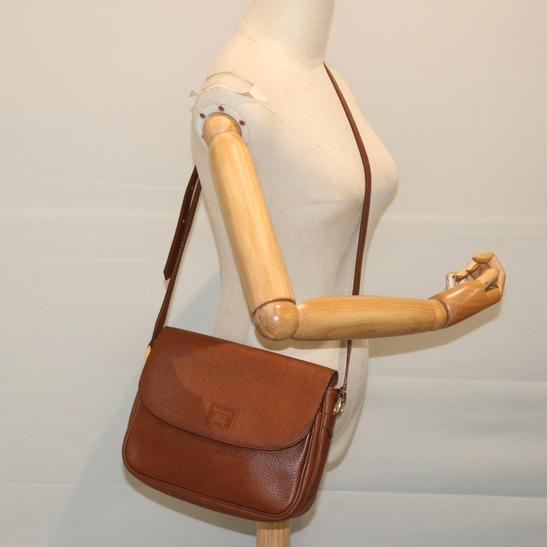 BurberrySs Shoulder Bag Leather Brown Auth ep3760