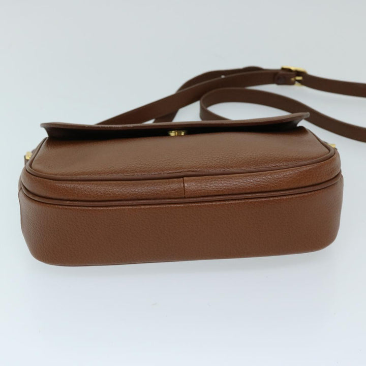 BurberrySs Shoulder Bag Leather Brown Auth ep3760