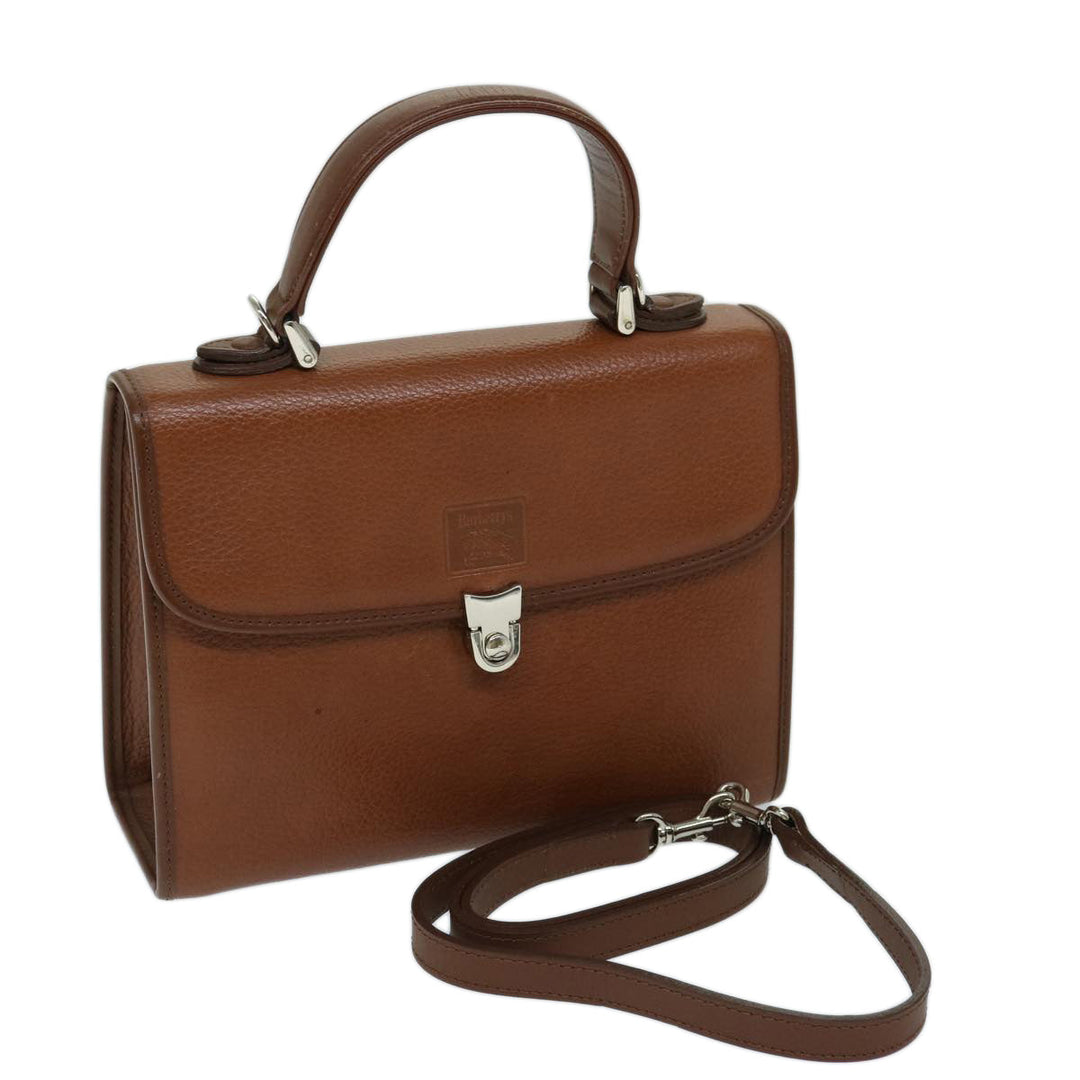 BurberrySs Hand Bag Leather 2way Brown Auth ep3762