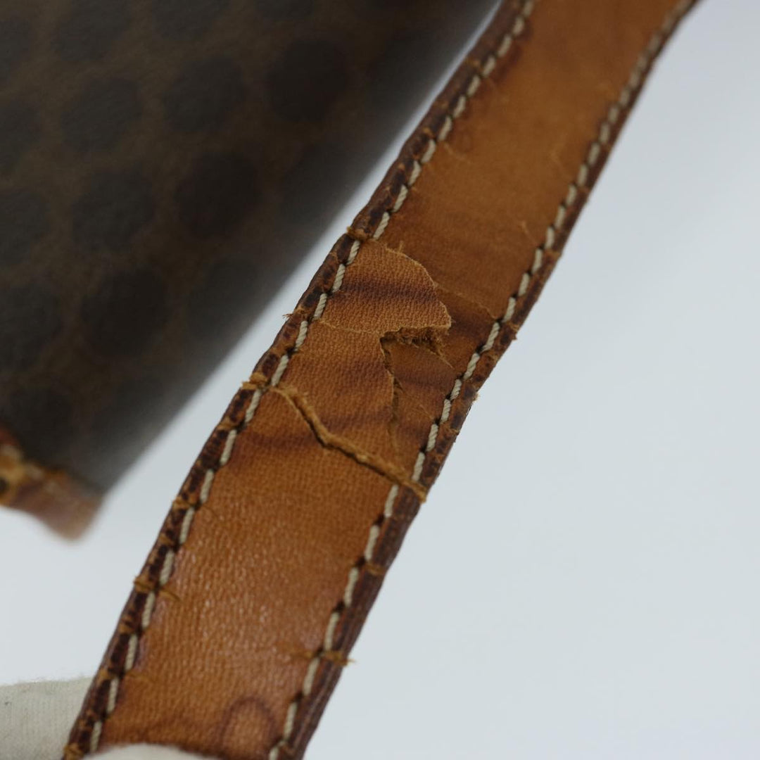 Celine Macadam Canvas Shoulder Bag PVC Brown Auth ep3765