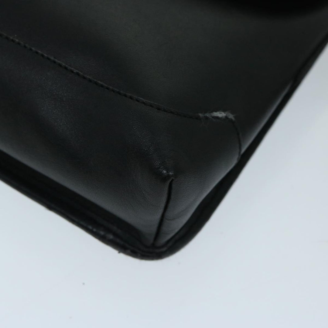 BurberrySs Shoulder Bag Leather Black Auth ep3768