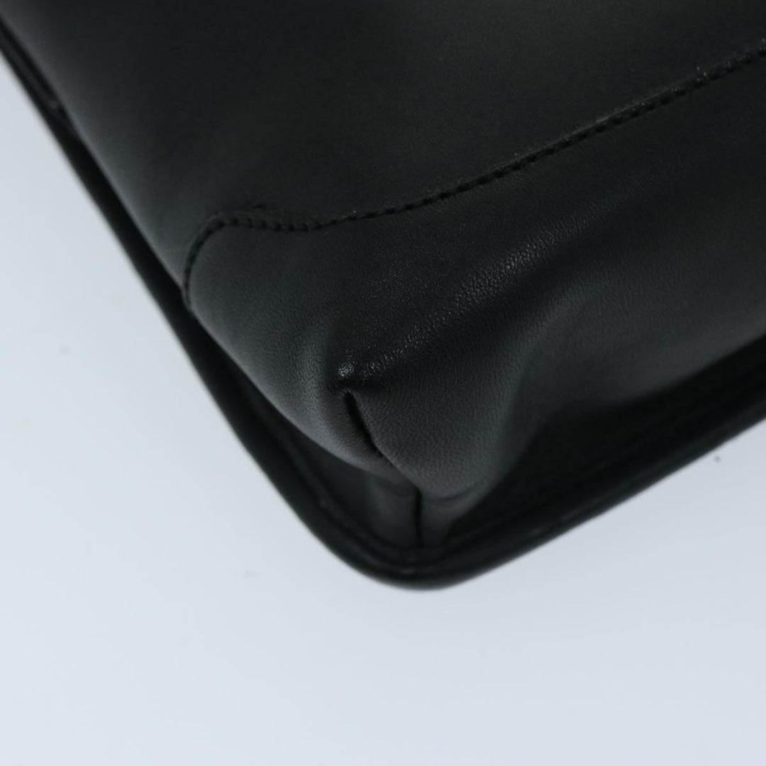 BurberrySs Shoulder Bag Leather Black Auth ep3768