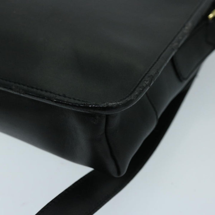 BurberrySs Shoulder Bag Leather Black Auth ep3768