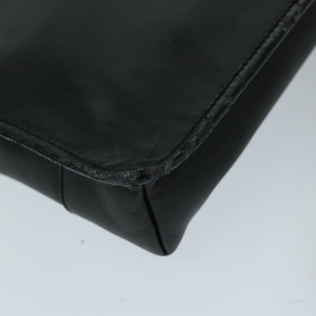 BurberrySs Shoulder Bag Leather Black Auth ep3768
