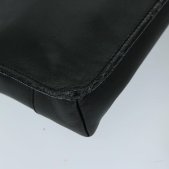 BurberrySs Shoulder Bag Leather Black Auth ep3768