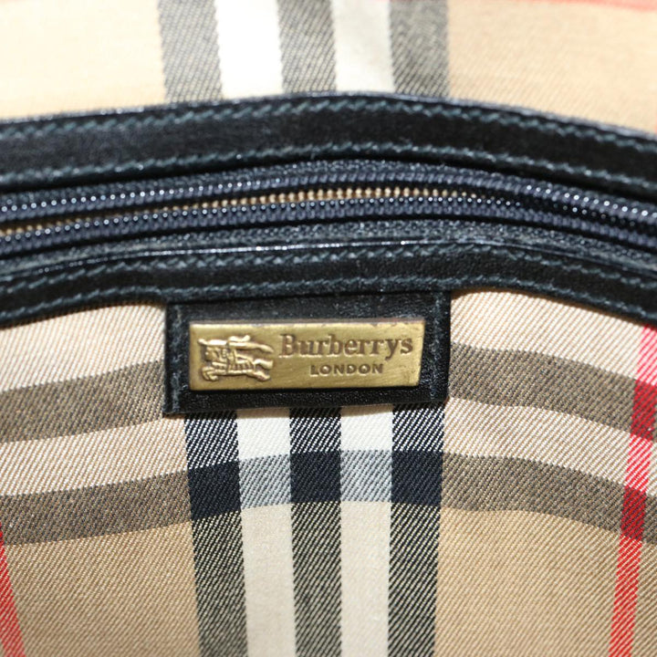 BurberrySs Shoulder Bag Leather Black Auth ep3768