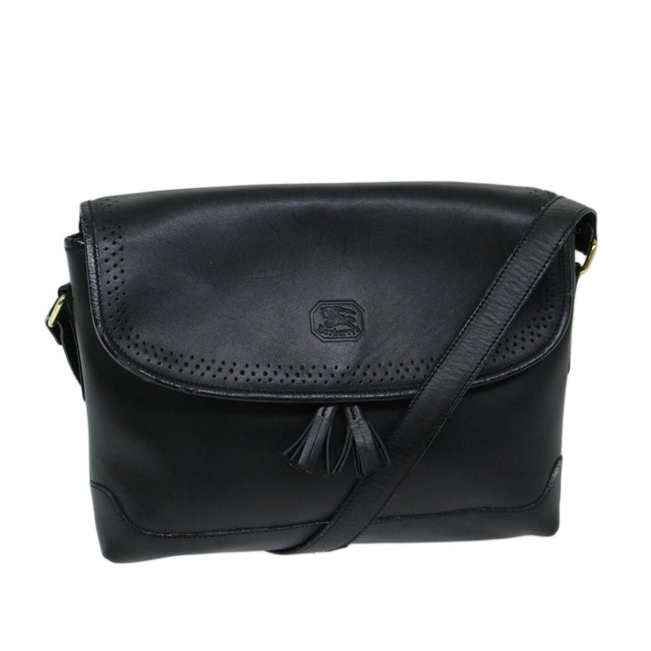 BurberrySs Shoulder Bag Leather Black Auth ep3768
