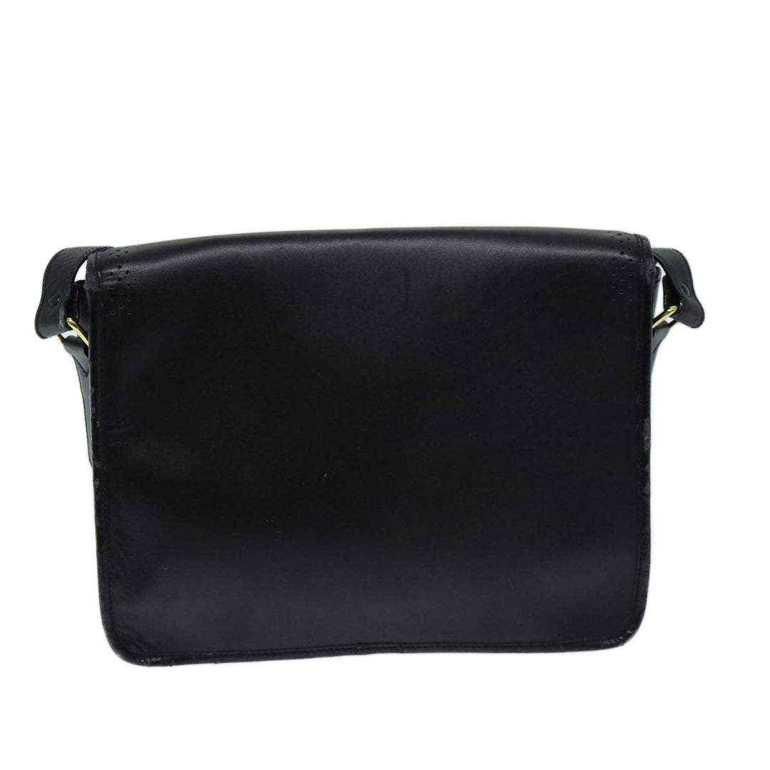 BurberrySs Shoulder Bag Leather Black Auth ep3768