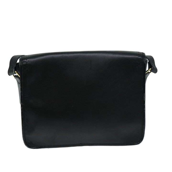 BurberrySs Shoulder Bag Leather Black Auth ep3768