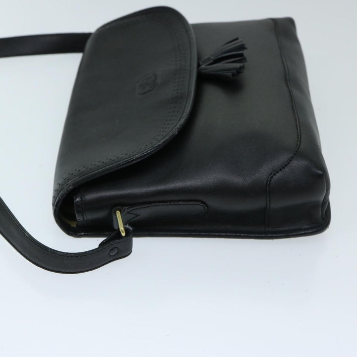 BurberrySs Shoulder Bag Leather Black Auth ep3768