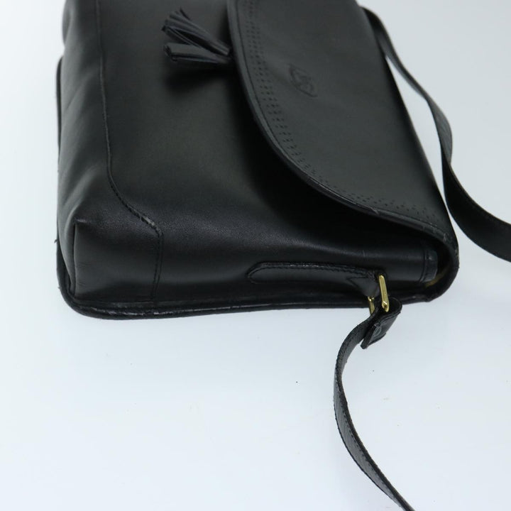 BurberrySs Shoulder Bag Leather Black Auth ep3768