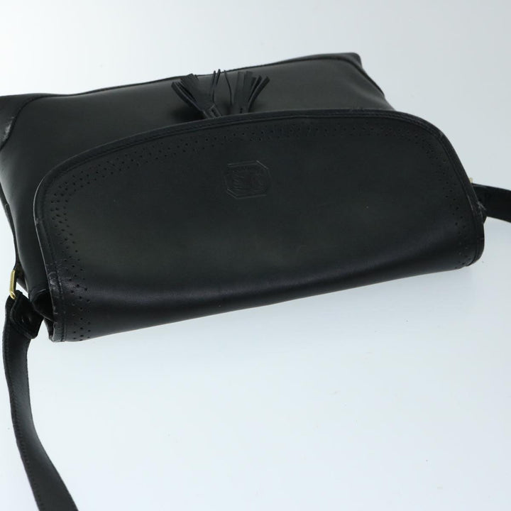 BurberrySs Shoulder Bag Leather Black Auth ep3768