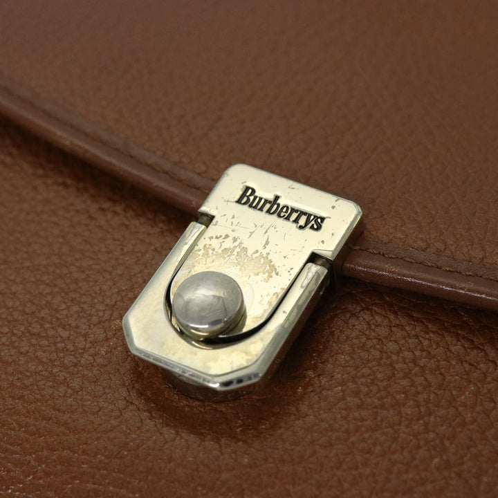 BURBERRYSs Hand Bag Leather 2way Brown Auth ep3800