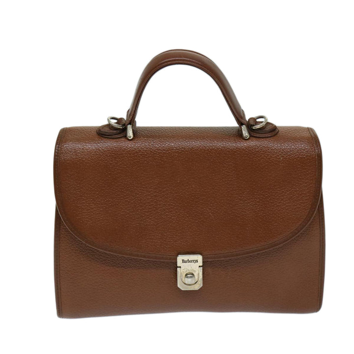 BURBERRYSs Hand Bag Leather 2way Brown Auth ep3800