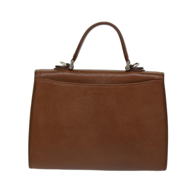 BURBERRYSs Hand Bag Leather 2way Brown Auth ep3800