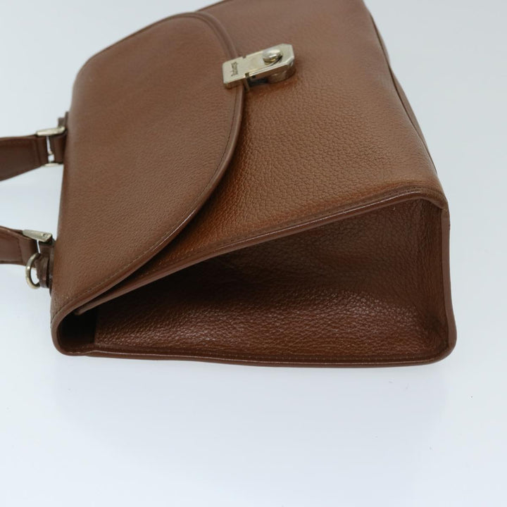 BURBERRYSs Hand Bag Leather 2way Brown Auth ep3800