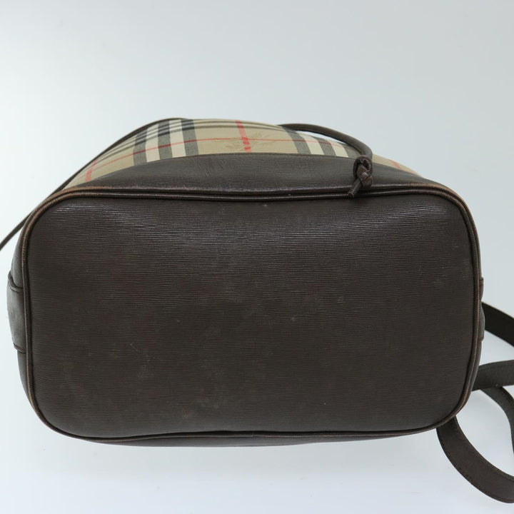 BURBERRYSs Nova Check Shoulder Bag Canvas Beige Auth ep3815