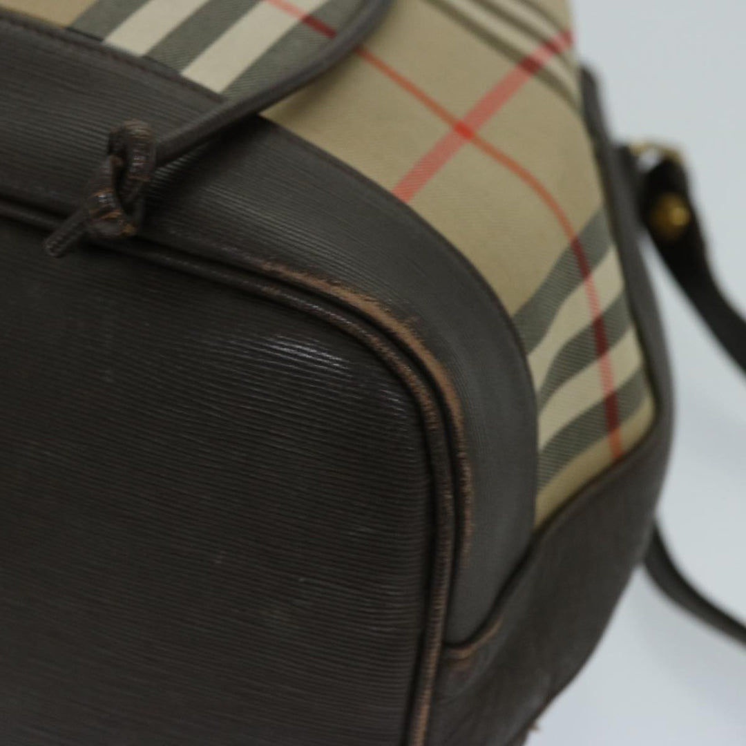 BURBERRYSs Nova Check Shoulder Bag Canvas Beige Auth ep3815