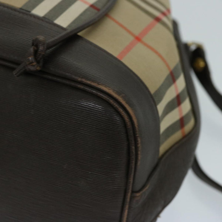 BURBERRYSs Nova Check Shoulder Bag Canvas Beige Auth ep3815