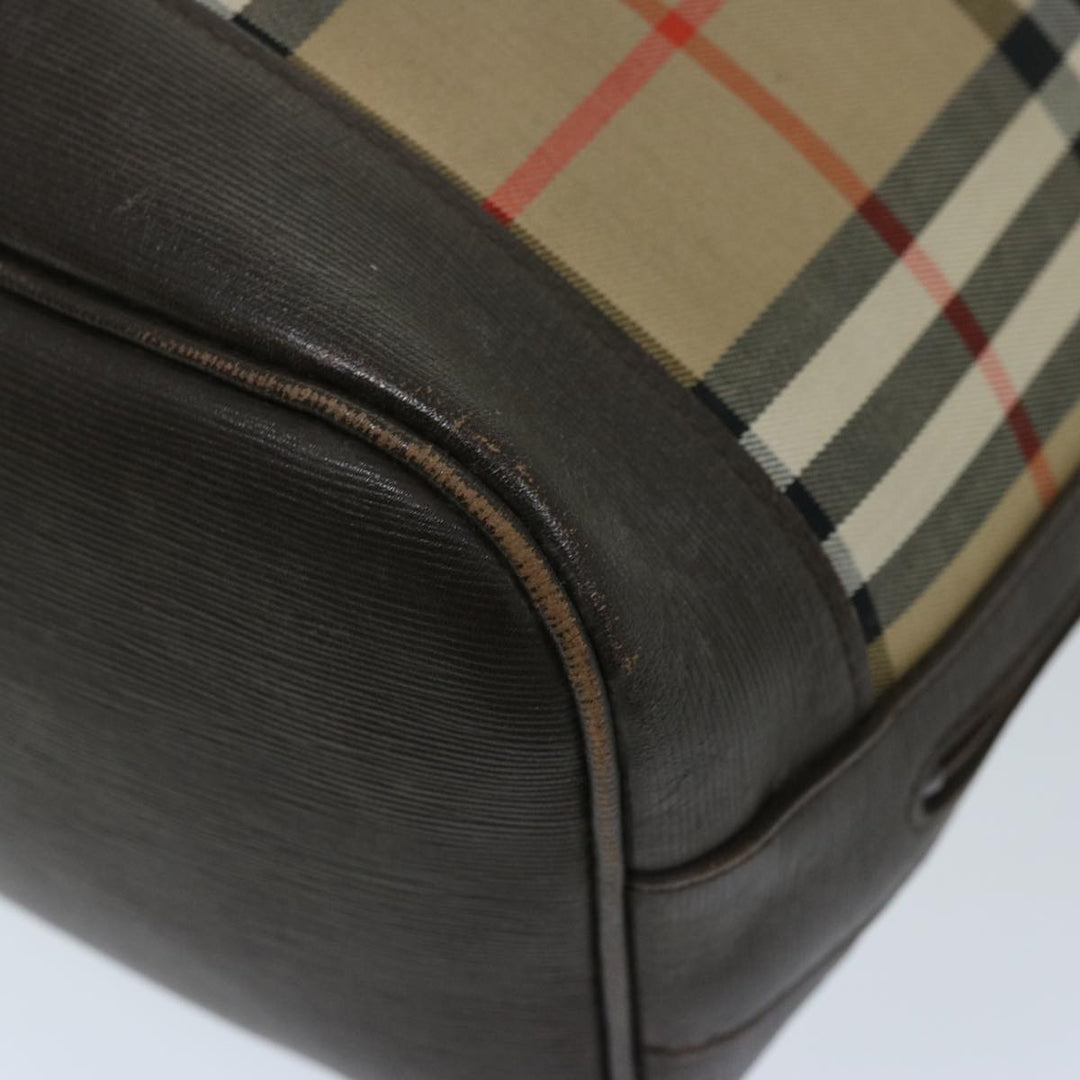 BURBERRYSs Nova Check Shoulder Bag Canvas Beige Auth ep3815