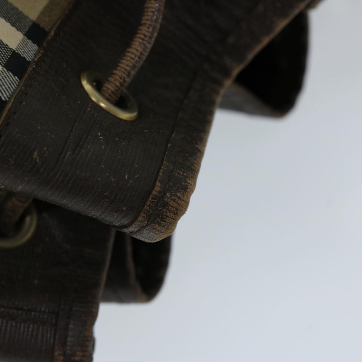 BURBERRYSs Nova Check Shoulder Bag Canvas Beige Auth ep3815