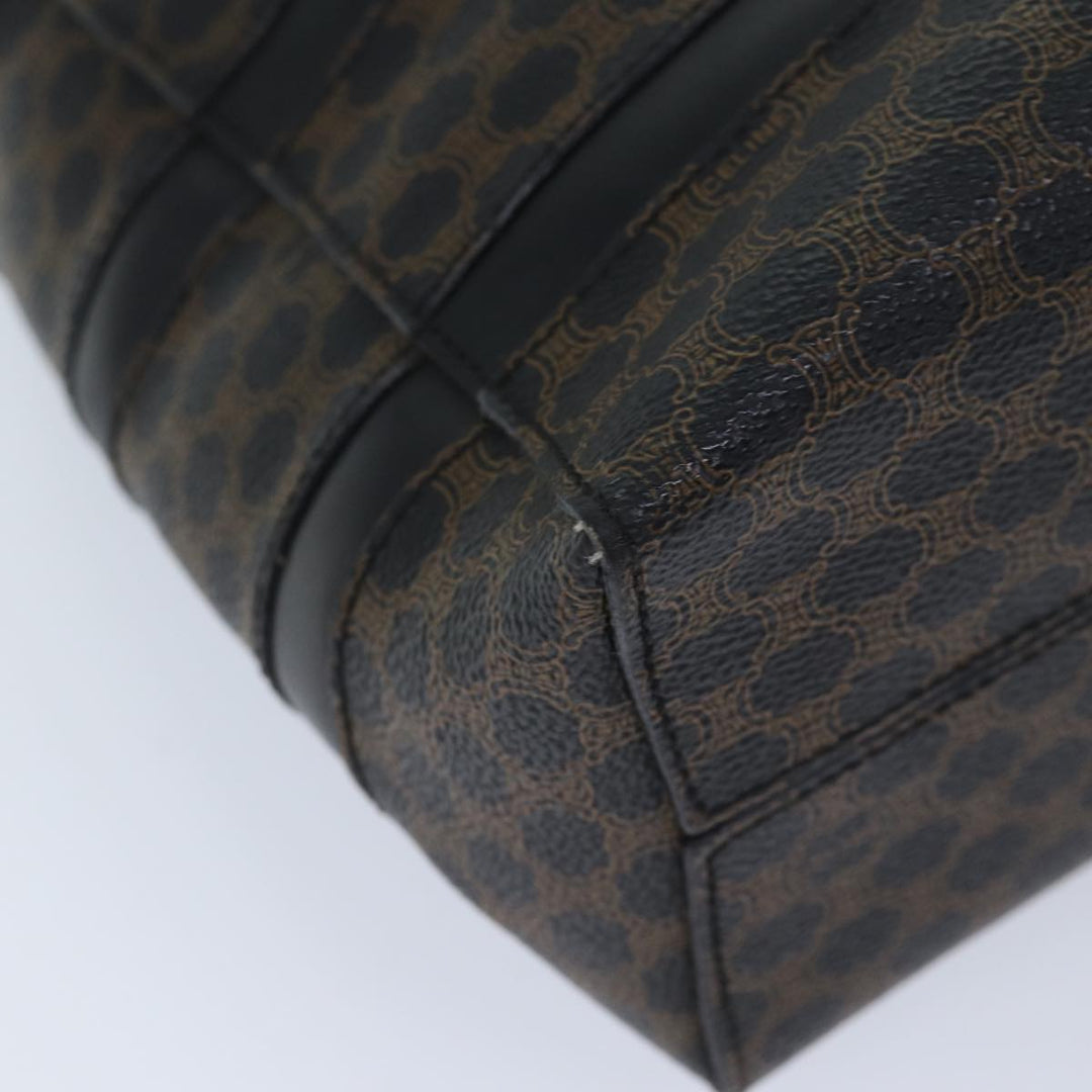 Celine Macadam Canvas Hand Bag PVC Black Auth ep3818
