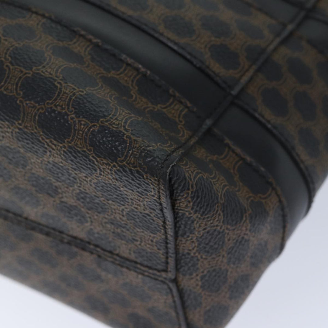 Celine Macadam Canvas Hand Bag PVC Black Auth ep3818