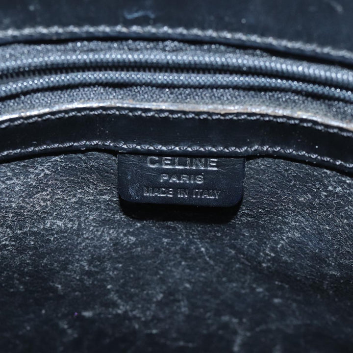 Celine Macadam Canvas Hand Bag PVC Black Auth ep3818