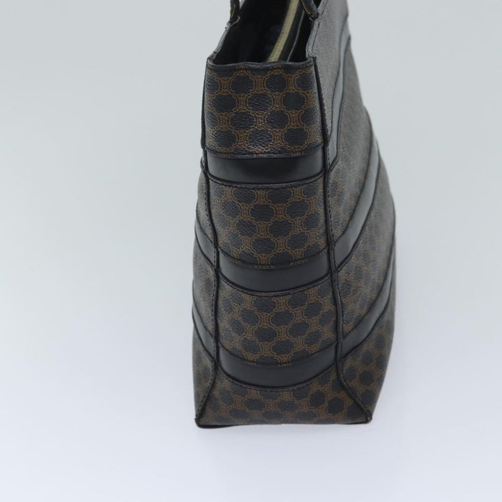 Celine Macadam Canvas Hand Bag PVC Black Auth ep3818