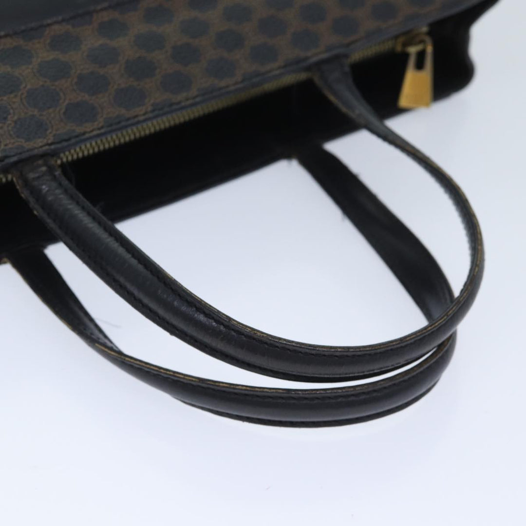Celine Macadam Canvas Hand Bag PVC Black Auth ep3818