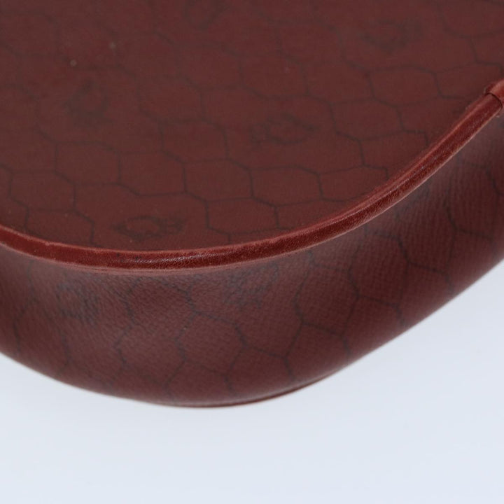 CHRISTIAN Dior Honeycomb Canvas Shoulder Bag PVC Red Auth ep3831