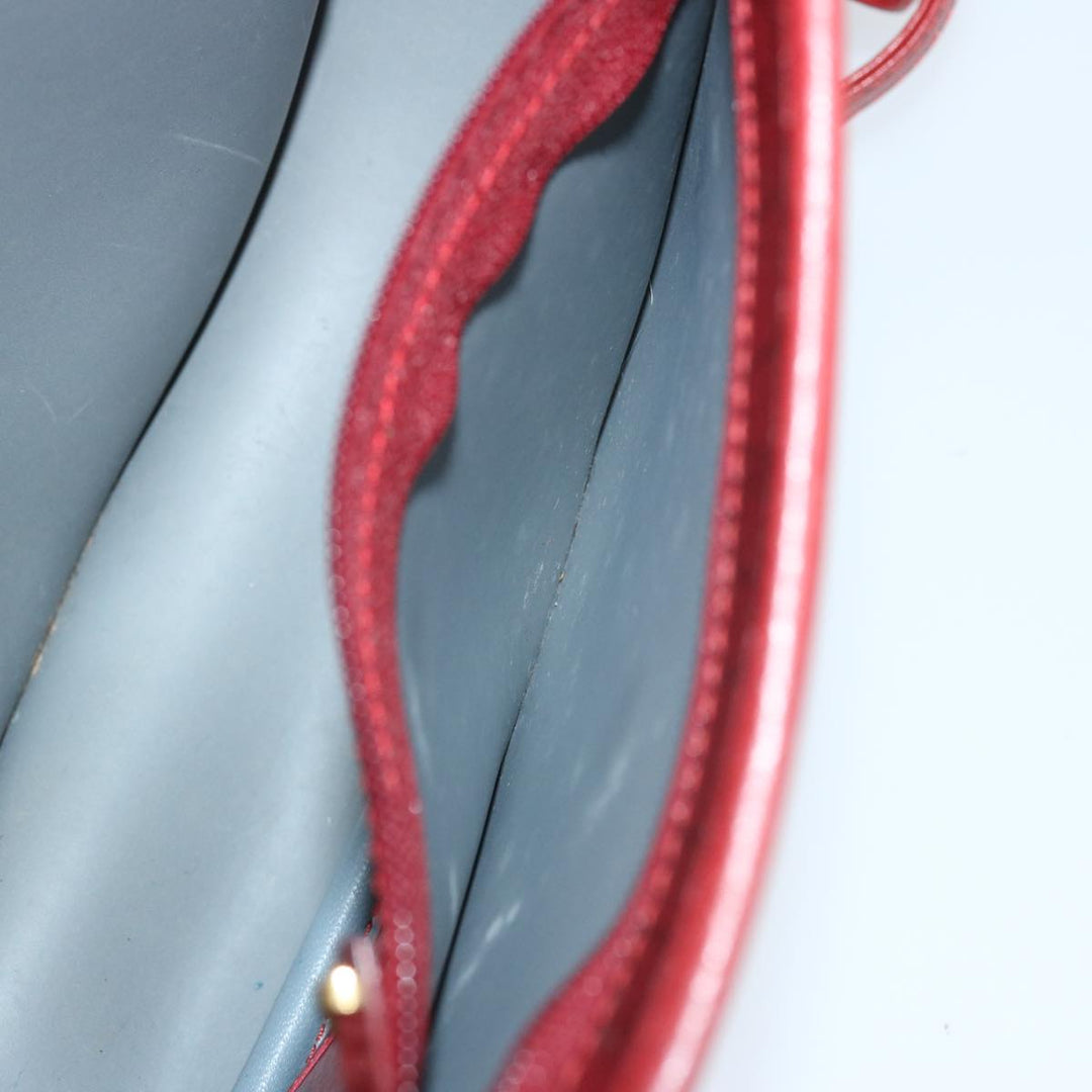 CHRISTIAN Dior Honeycomb Canvas Shoulder Bag PVC Red Auth ep3831