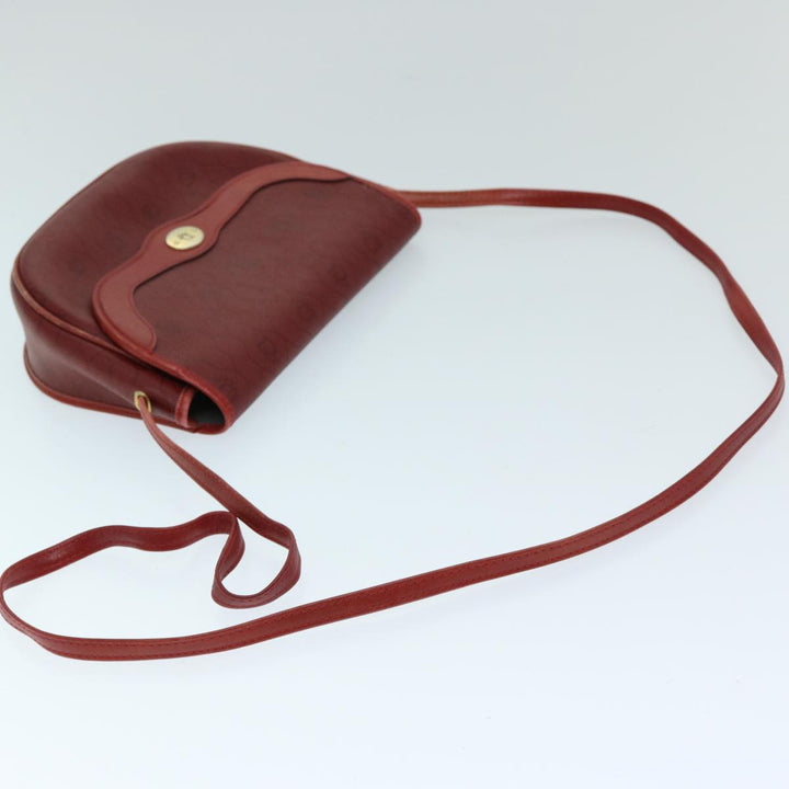 CHRISTIAN Dior Honeycomb Canvas Shoulder Bag PVC Red Auth ep3831