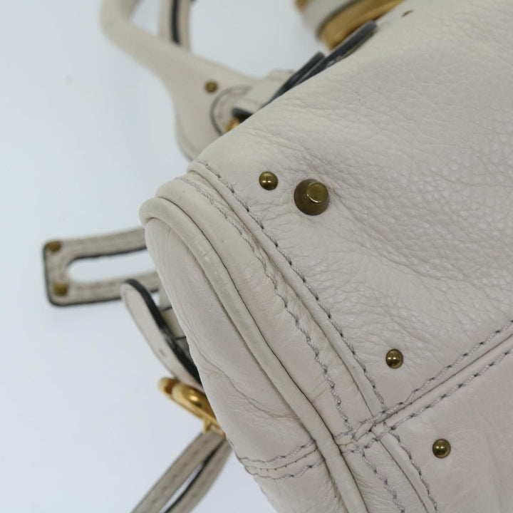 Chloe Paddington Hand Bag Leather White ep3847