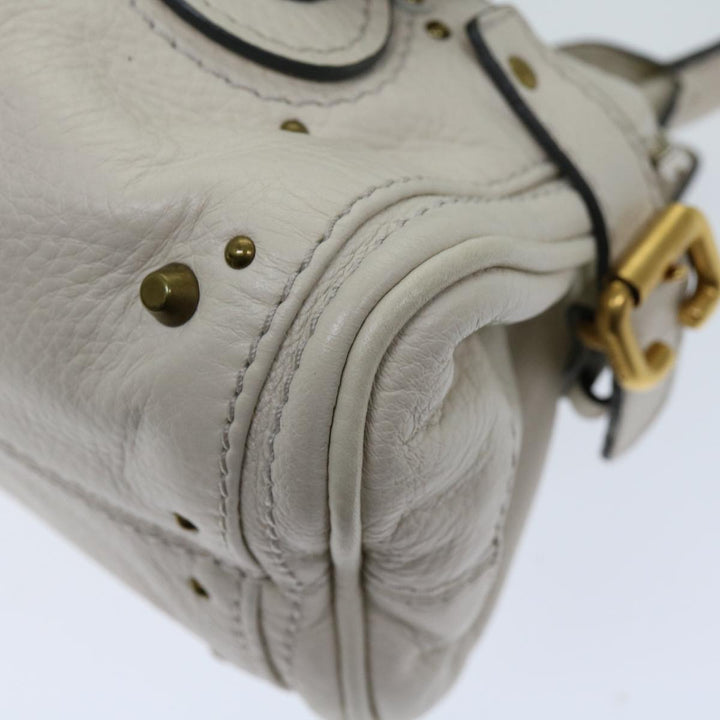 Chloe Paddington Hand Bag Leather White ep3847