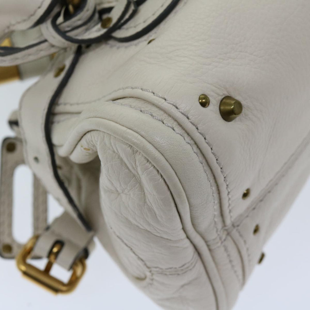 Chloe Paddington Hand Bag Leather White ep3847