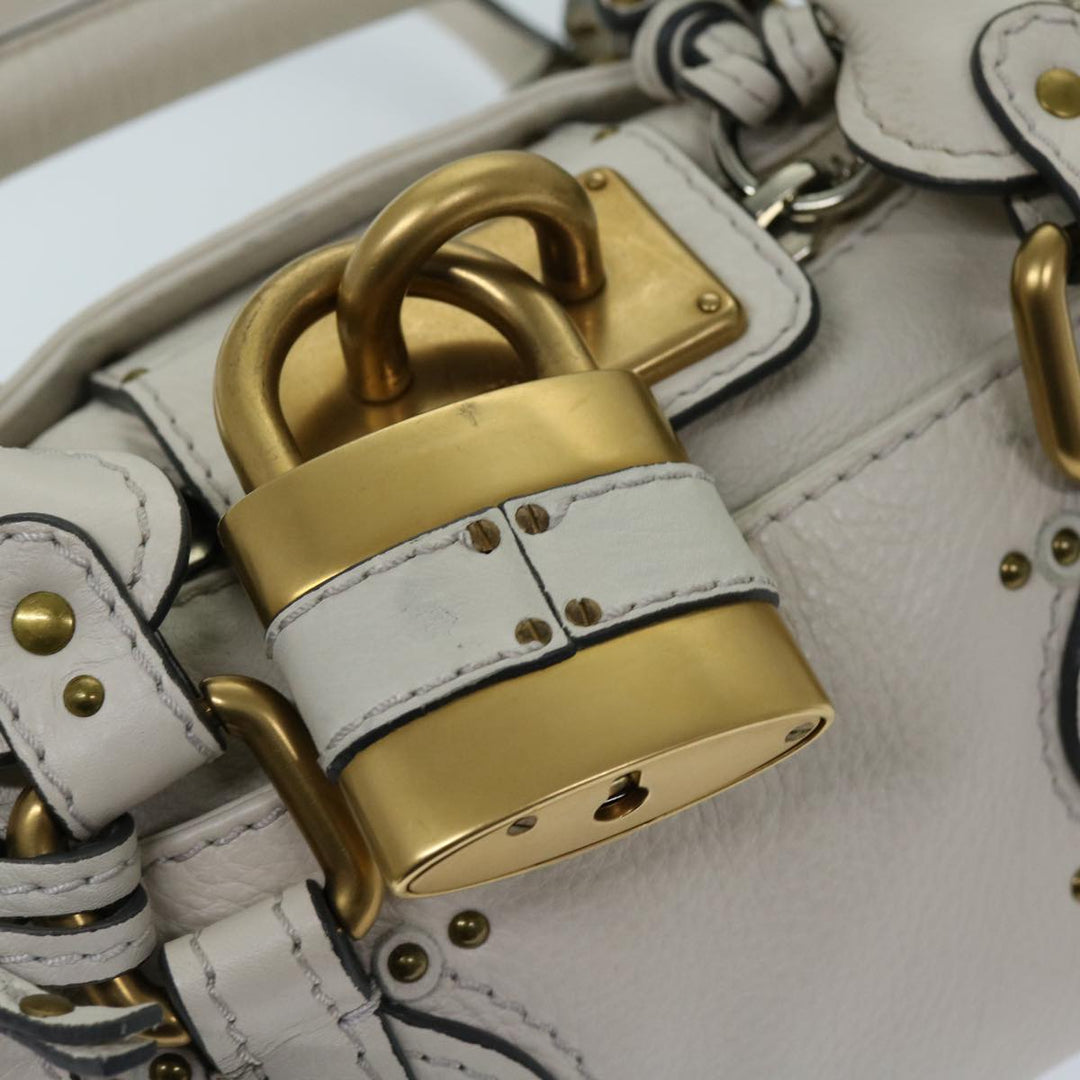 Chloe Paddington Hand Bag Leather White ep3847
