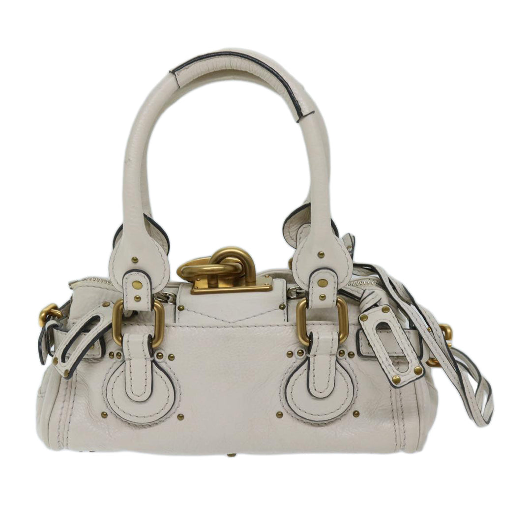 Chloe Paddington Hand Bag Leather White ep3847