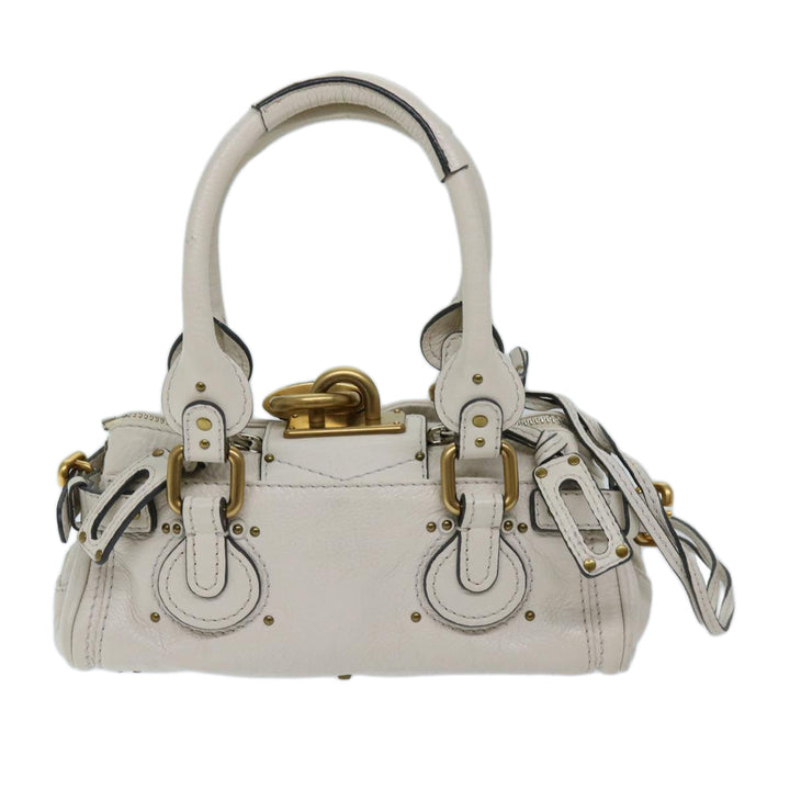 Chloe Paddington Hand Bag Leather White ep3847