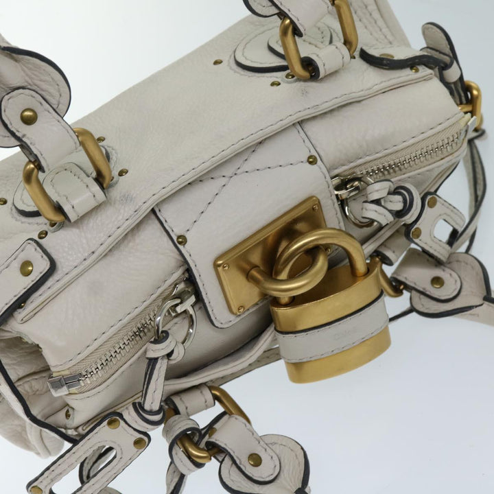 Chloe Paddington Hand Bag Leather White ep3847
