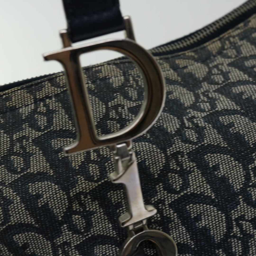 CHRISTIAN Top quality Dior Trotter Canvas Mini Boston Bag Boston Bag Navy Auth ep3851