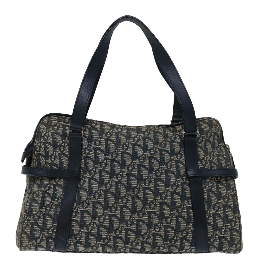 CHRISTIAN Top quality Dior Trotter Canvas Mini Boston Bag Boston Bag Navy Auth ep3851