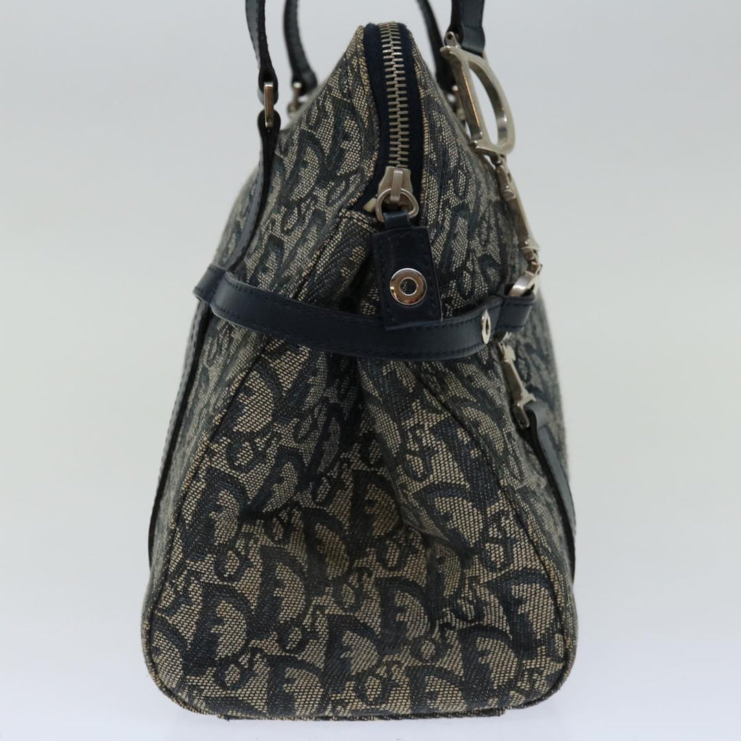 CHRISTIAN Top quality Dior Trotter Canvas Mini Boston Bag Boston Bag Navy Auth ep3851