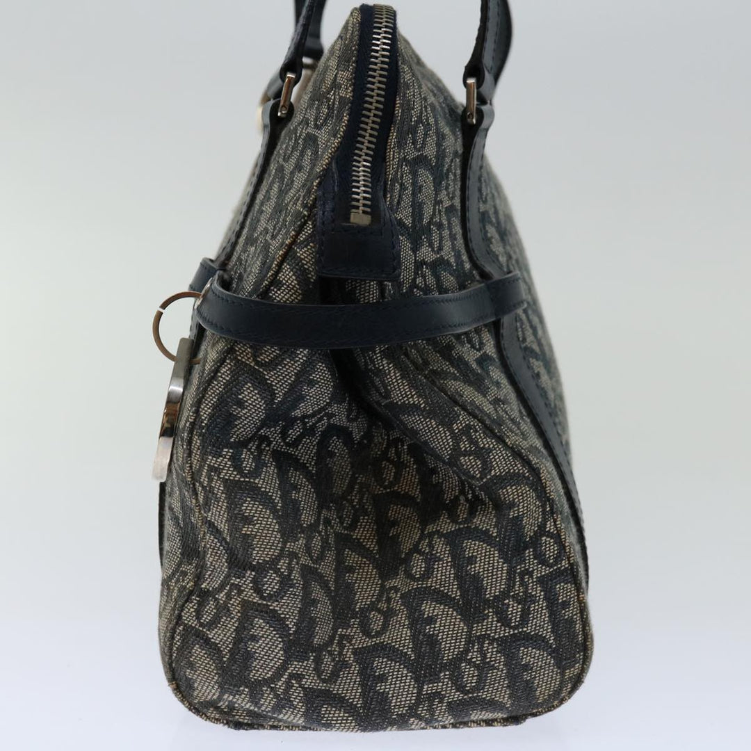 CHRISTIAN Top quality Dior Trotter Canvas Mini Boston Bag Boston Bag Navy Auth ep3851