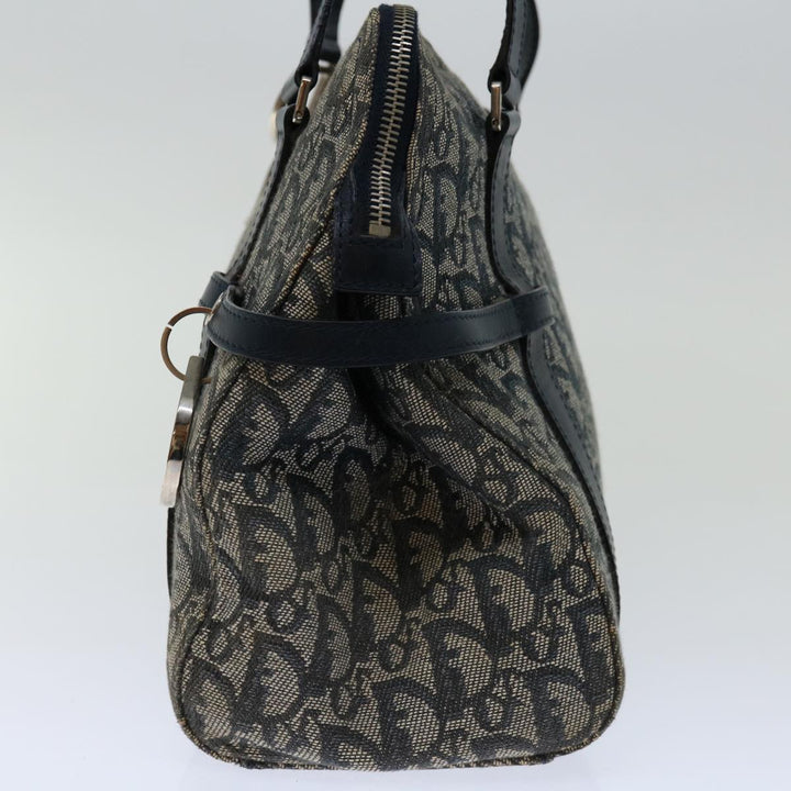 CHRISTIAN Top quality Dior Trotter Canvas Mini Boston Bag Boston Bag Navy Auth ep3851
