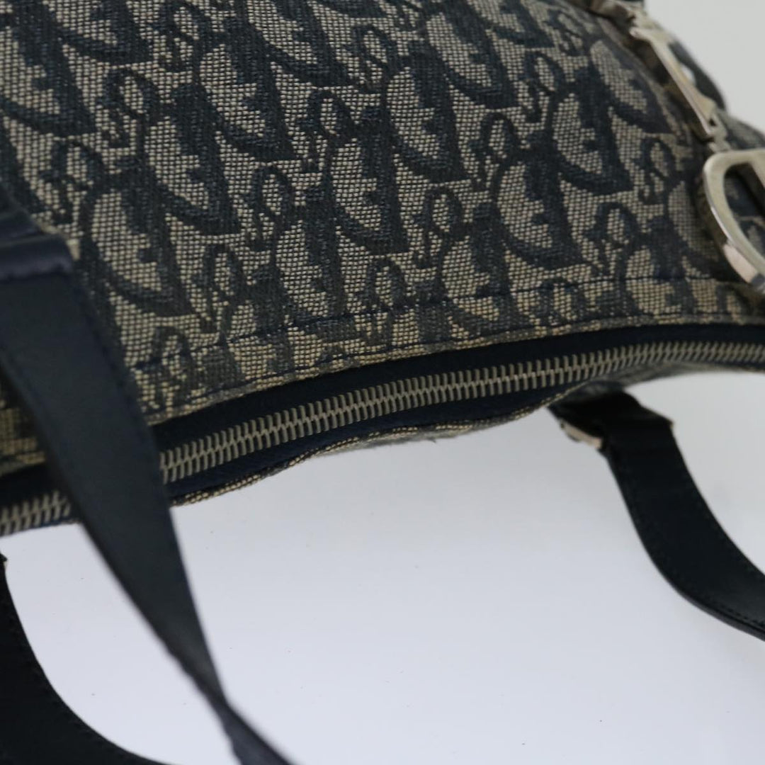 CHRISTIAN Top quality Dior Trotter Canvas Mini Boston Bag Boston Bag Navy Auth ep3851