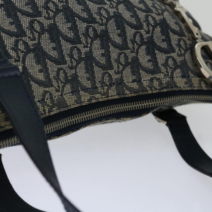 CHRISTIAN Top quality Dior Trotter Canvas Mini Boston Bag Boston Bag Navy Auth ep3851