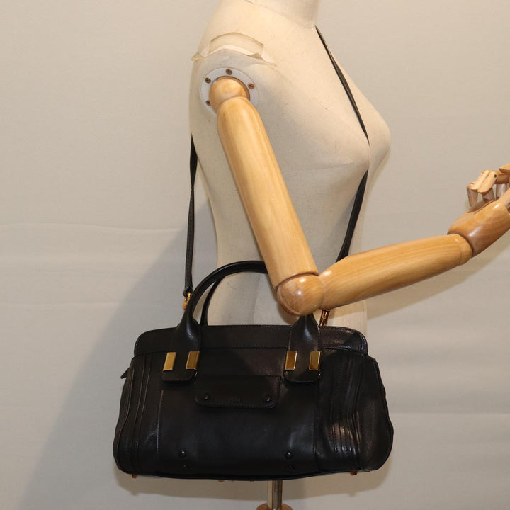 Chloe Hand Bag Leather 2way Black ep3855