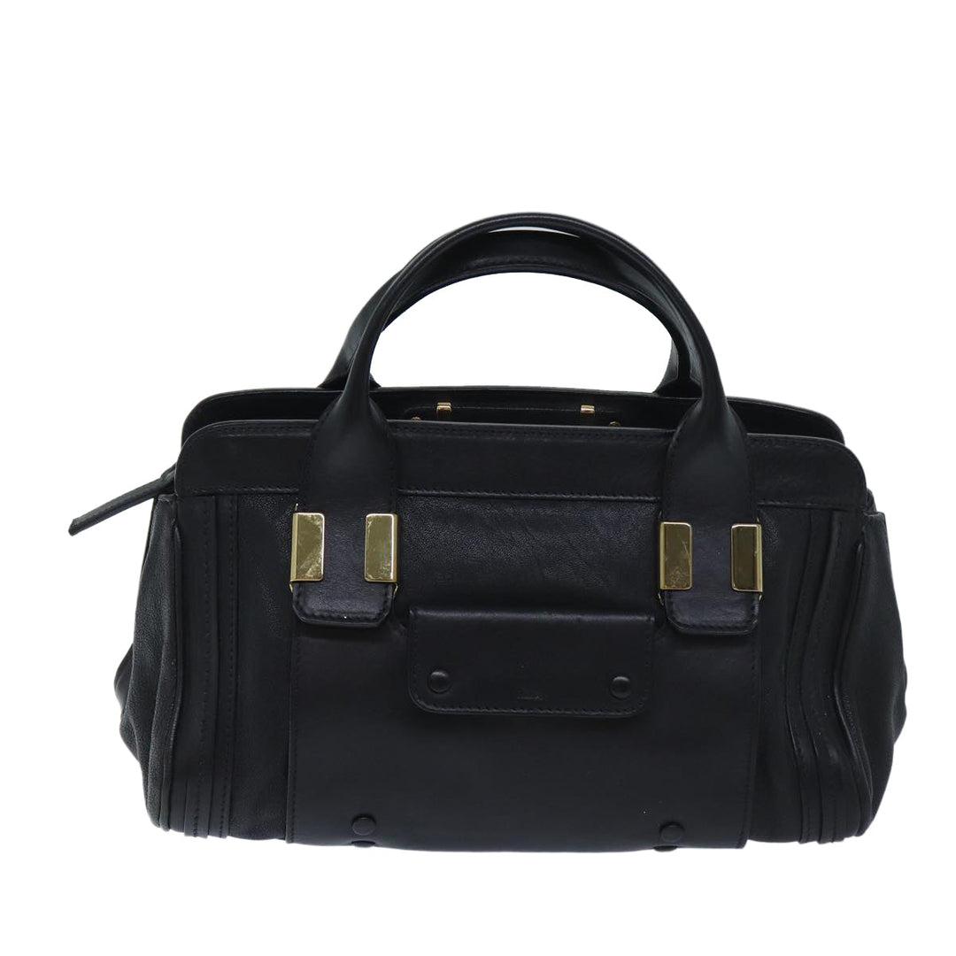 Chloe Hand Bag Leather 2way Black ep3855
