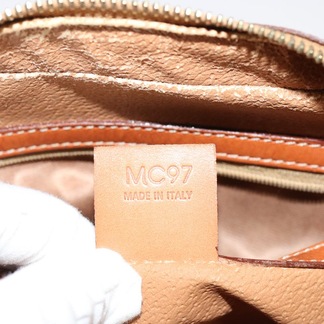 Celine Macadam Canvas Hand Bag PVC Brown Auth ep3982